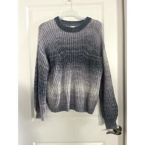 A New Day Sweater Large Blue Long Sleeve Stretch Knit Casual